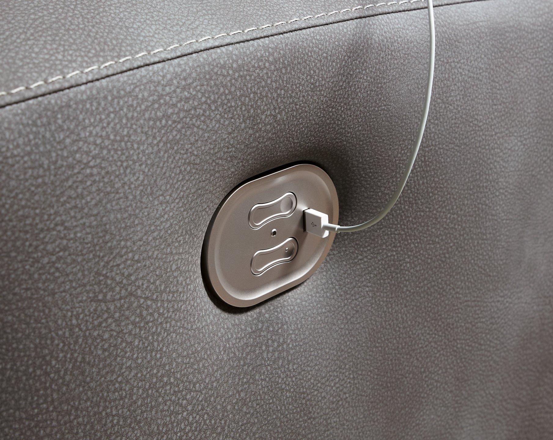 Next-Gen DuraPella Power Reclining Sectional Loveseat with Console - Luxury Home Furniture (MI)