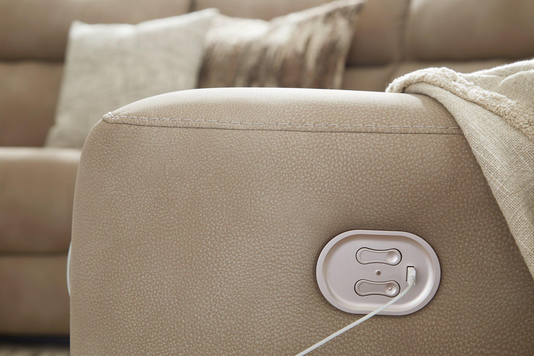 Next-Gen DuraPella Power Reclining Sectional Loveseat with Console - Luxury Home Furniture (MI)