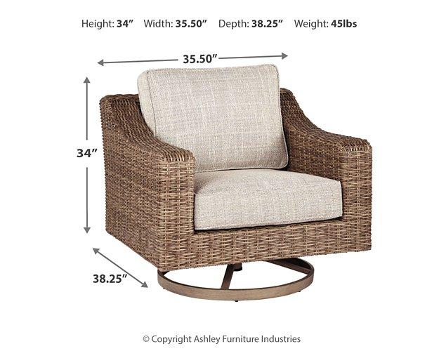 Beachcroft Outdoor Swivel Lounge with Cushion - Luxury Home Furniture (MI)