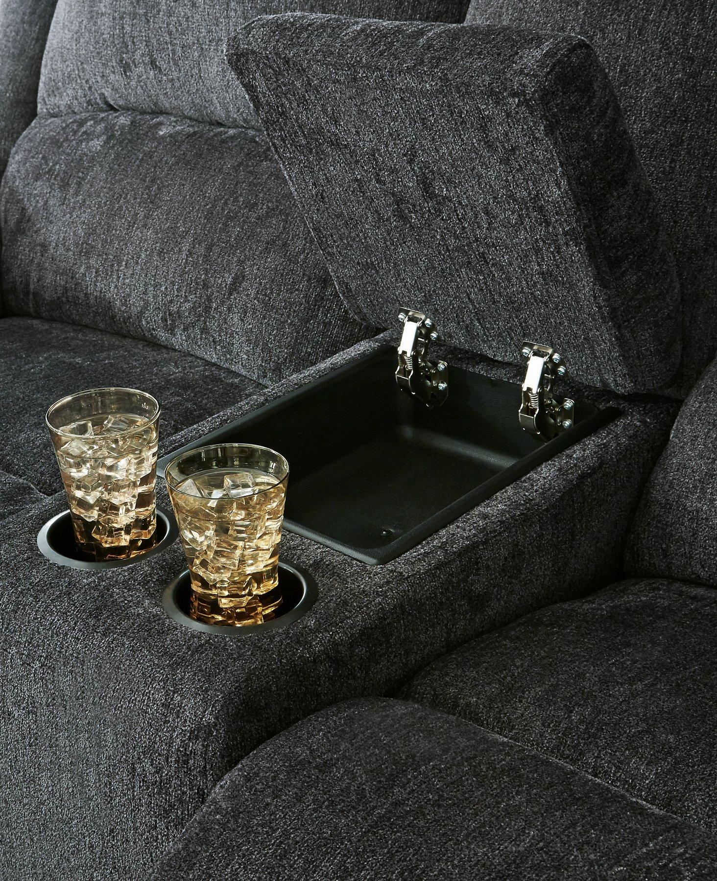 Draycoll Reclining Loveseat with Console - Luxury Home Furniture (MI)