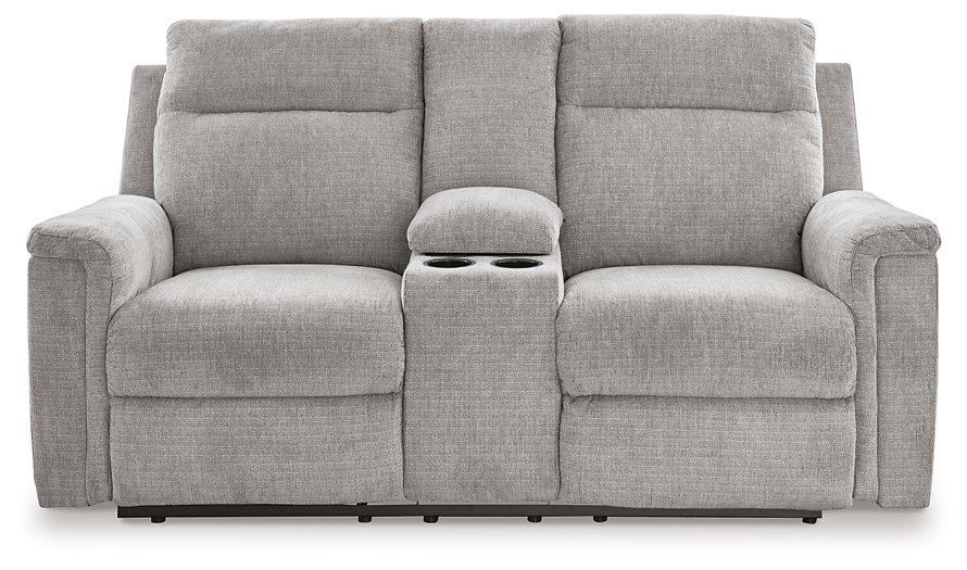 Barnsana Power Reclining Loveseat with Console - Luxury Home Furniture (MI)