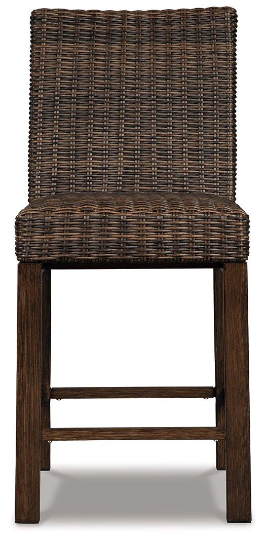 Paradise Trail Outdoor Counter Height Dining Table with 4 Barstools - Luxury Home Furniture (MI)