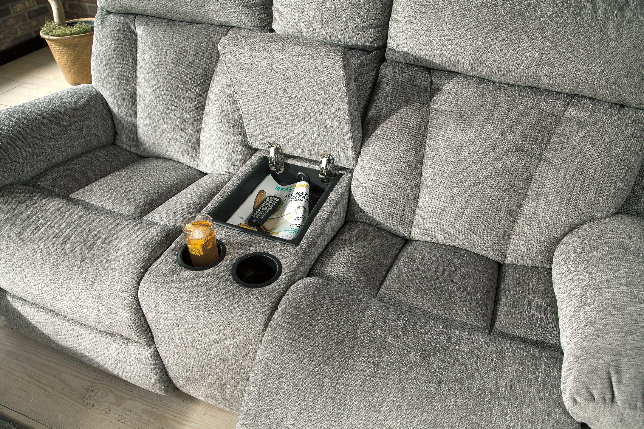Mitchiner Reclining Loveseat with Console - Luxury Home Furniture (MI)