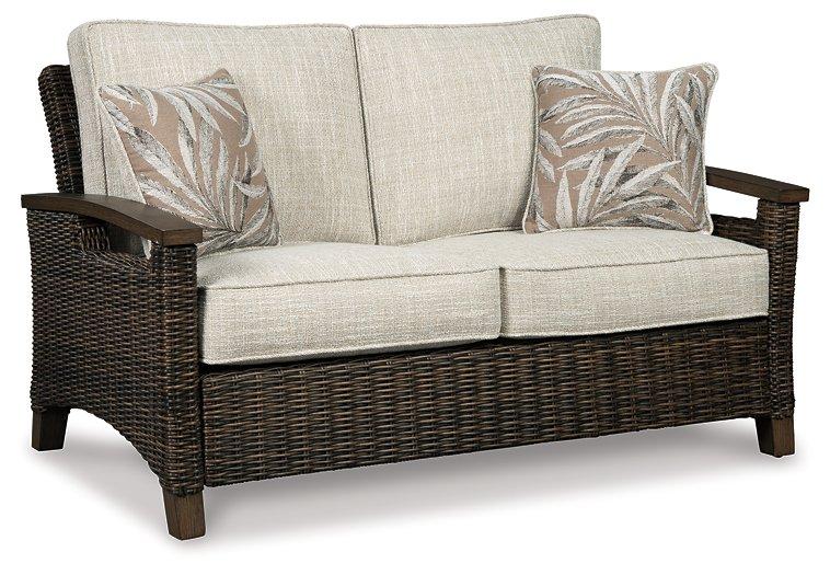 Paradise Trail Outdoor Loveseat, Lounge Chairs and Fire Pit Table - Luxury Home Furniture (MI)