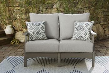 Visola Outdoor Loveseat with Cushion - Luxury Home Furniture (MI)