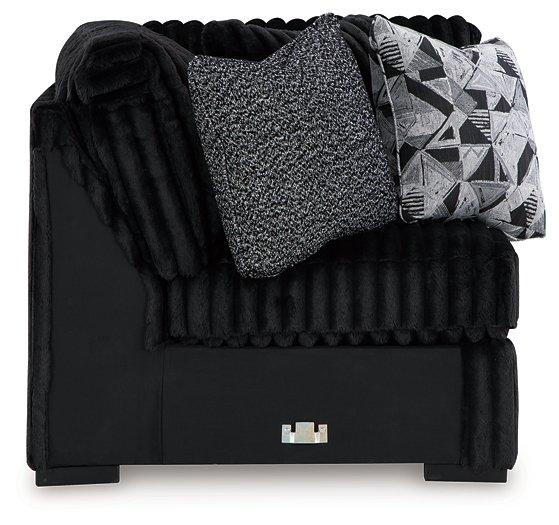 Midnight-Madness Sectional with Chaise - Luxury Home Furniture (MI)