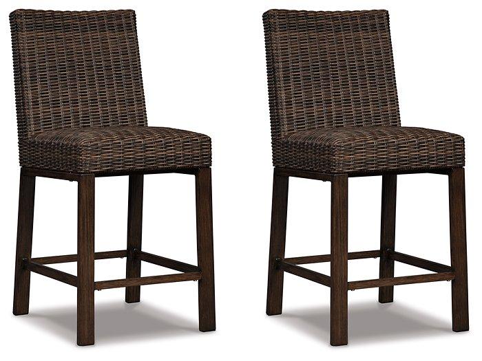 Paradise Trail Outdoor Counter Height Dining Table with 4 Barstools - Luxury Home Furniture (MI)