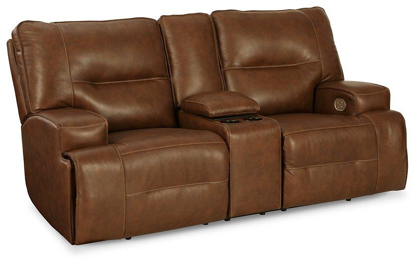 Francesca Power Reclining Loveseat with Console - Luxury Home Furniture (MI)