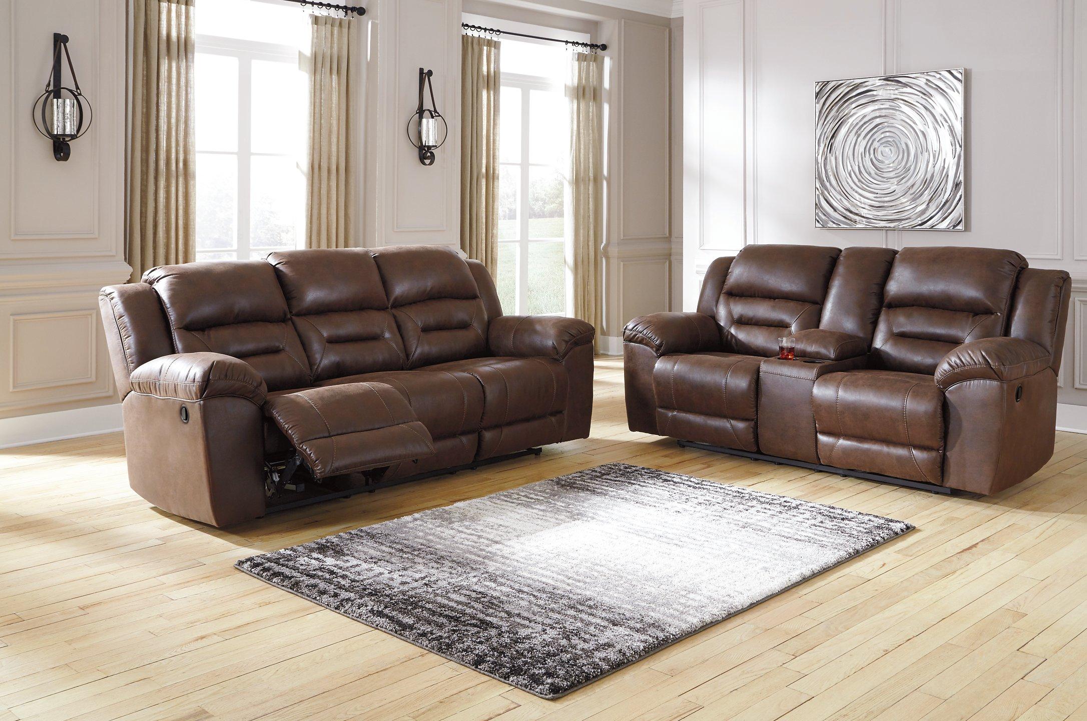 Stoneland Reclining Loveseat with Console - Luxury Home Furniture (MI)