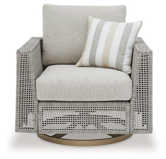 Seton Creek Outdoor Swivel Lounge with Cushion - Luxury Home Furniture (MI)