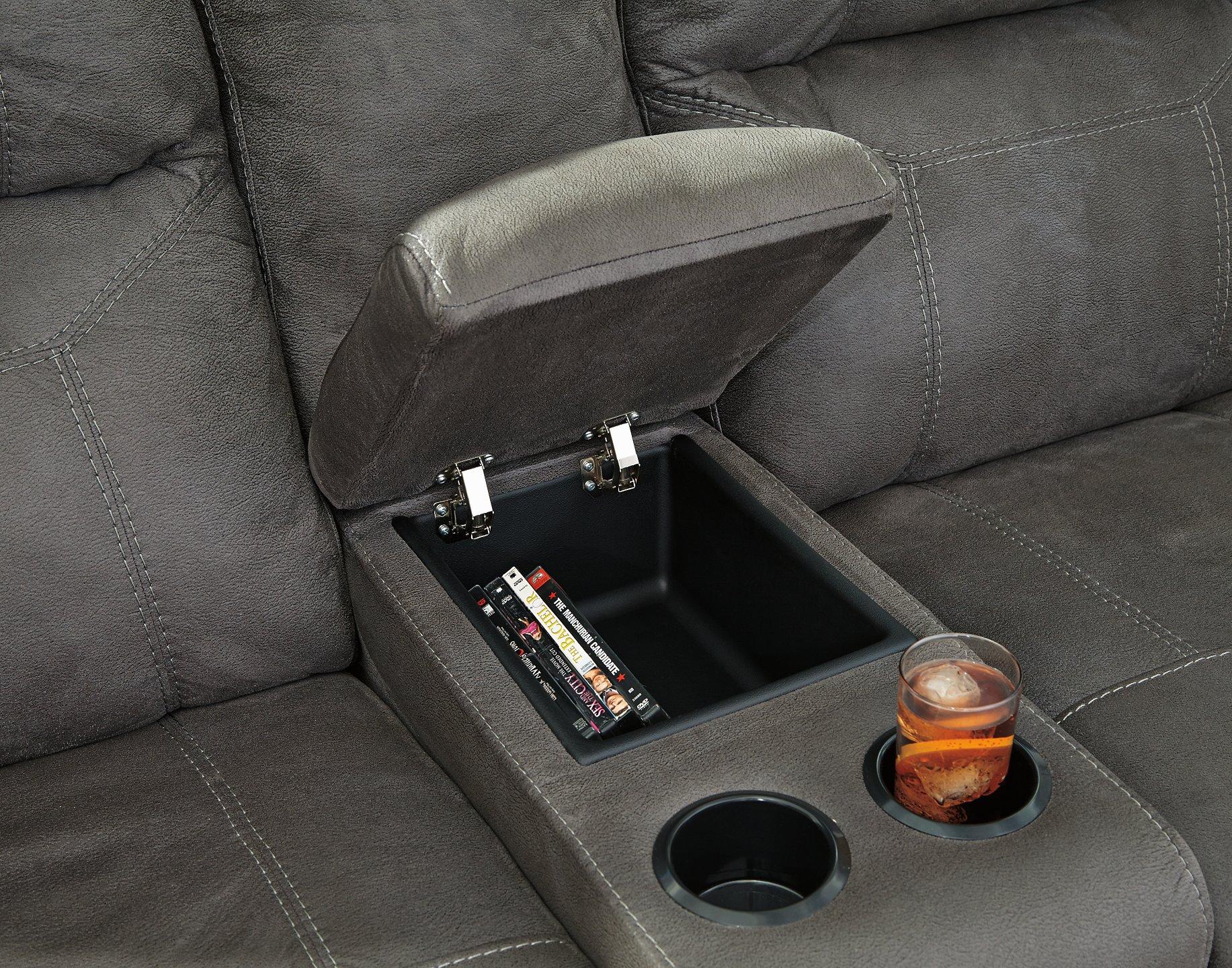 Austere Reclining Loveseat with Console - Luxury Home Furniture (MI)