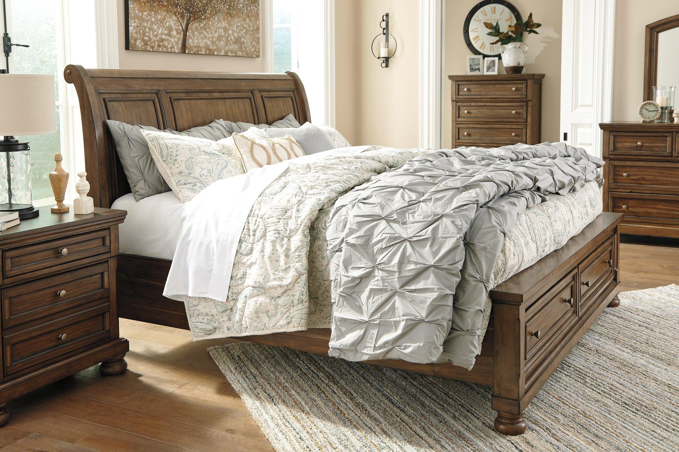 Flynnter Bed with 2 Storage Drawers - Luxury Home Furniture (MI)