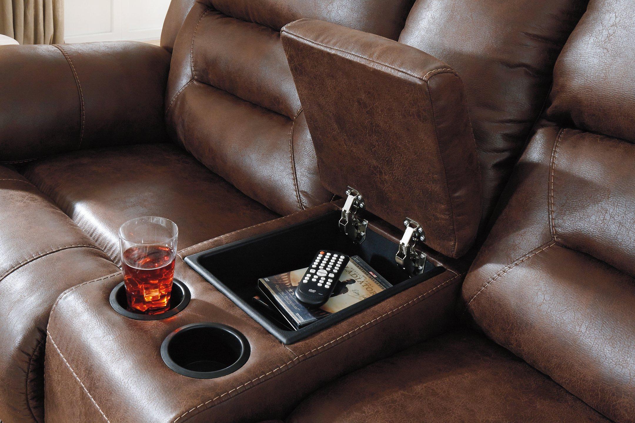 Stoneland Reclining Loveseat with Console - Luxury Home Furniture (MI)
