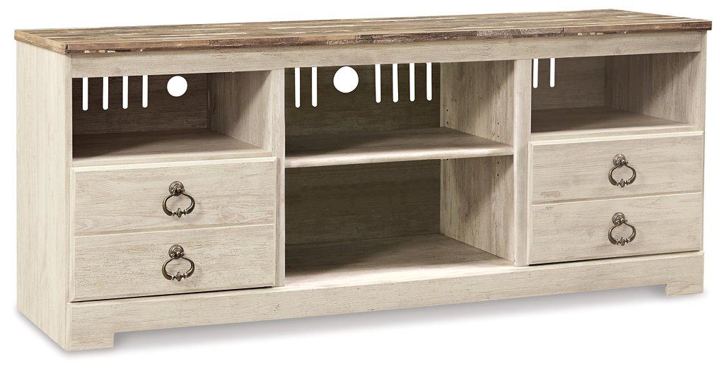Willowton 4-Piece Entertainment Center with Electric Fireplace - Luxury Home Furniture (MI)