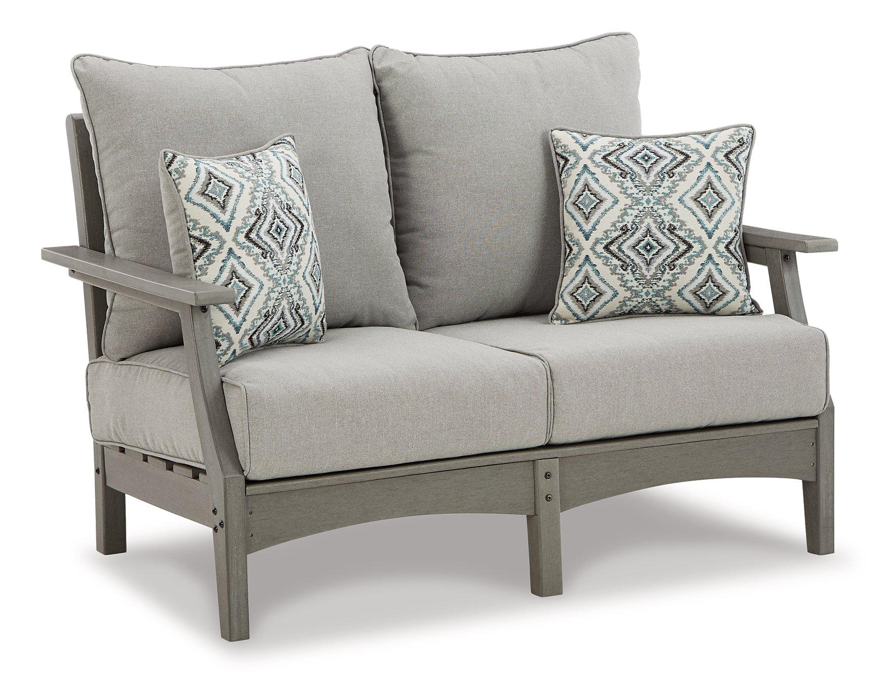 Visola Outdoor Sofa and Loveseat with Coffee Table - Luxury Home Furniture (MI)