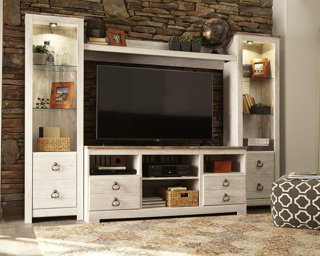 Willowton 4-Piece Entertainment Center - Luxury Home Furniture (MI)
