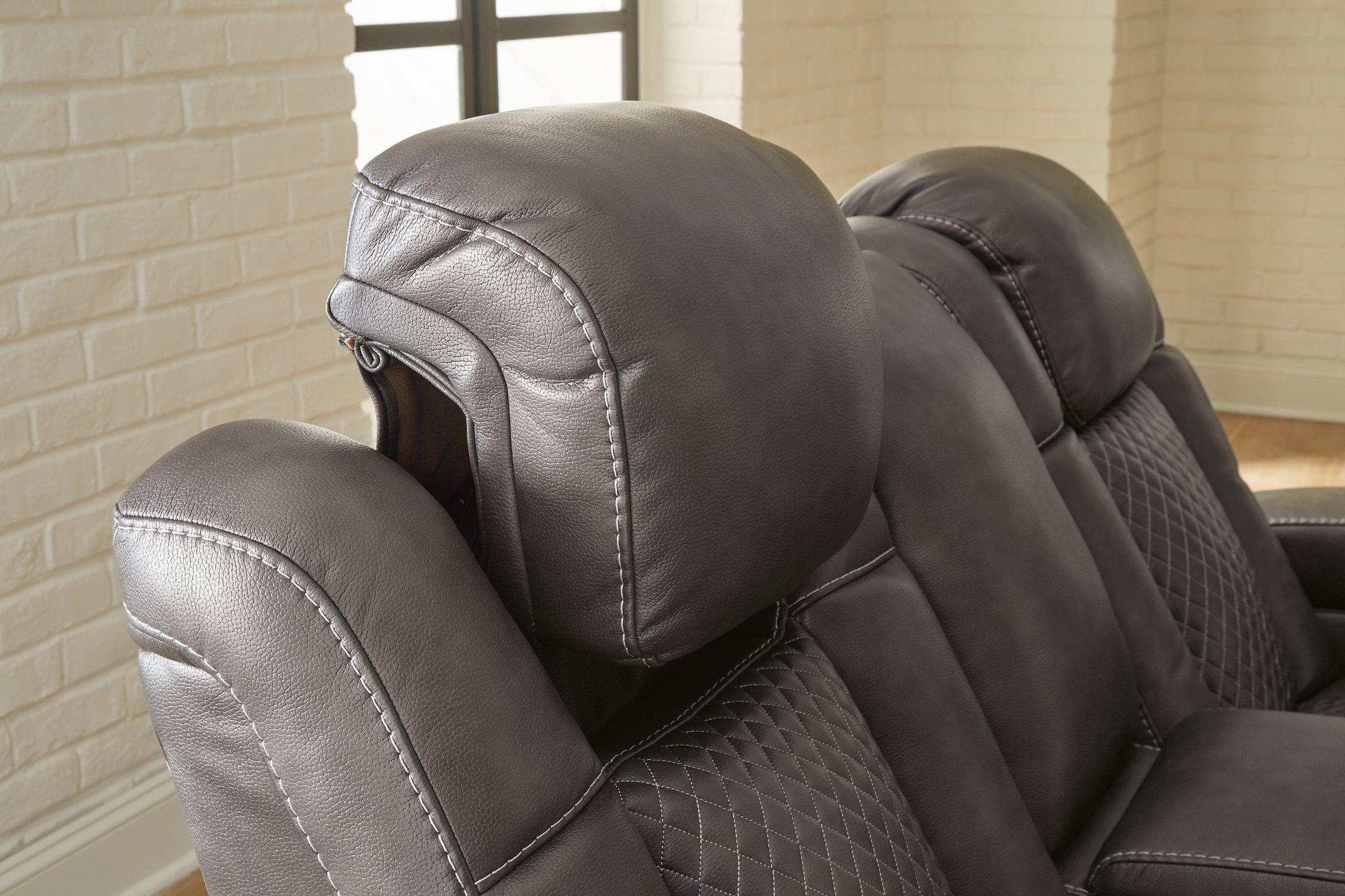 Fyne-Dyme Power Reclining Loveseat with Console - Luxury Home Furniture (MI)