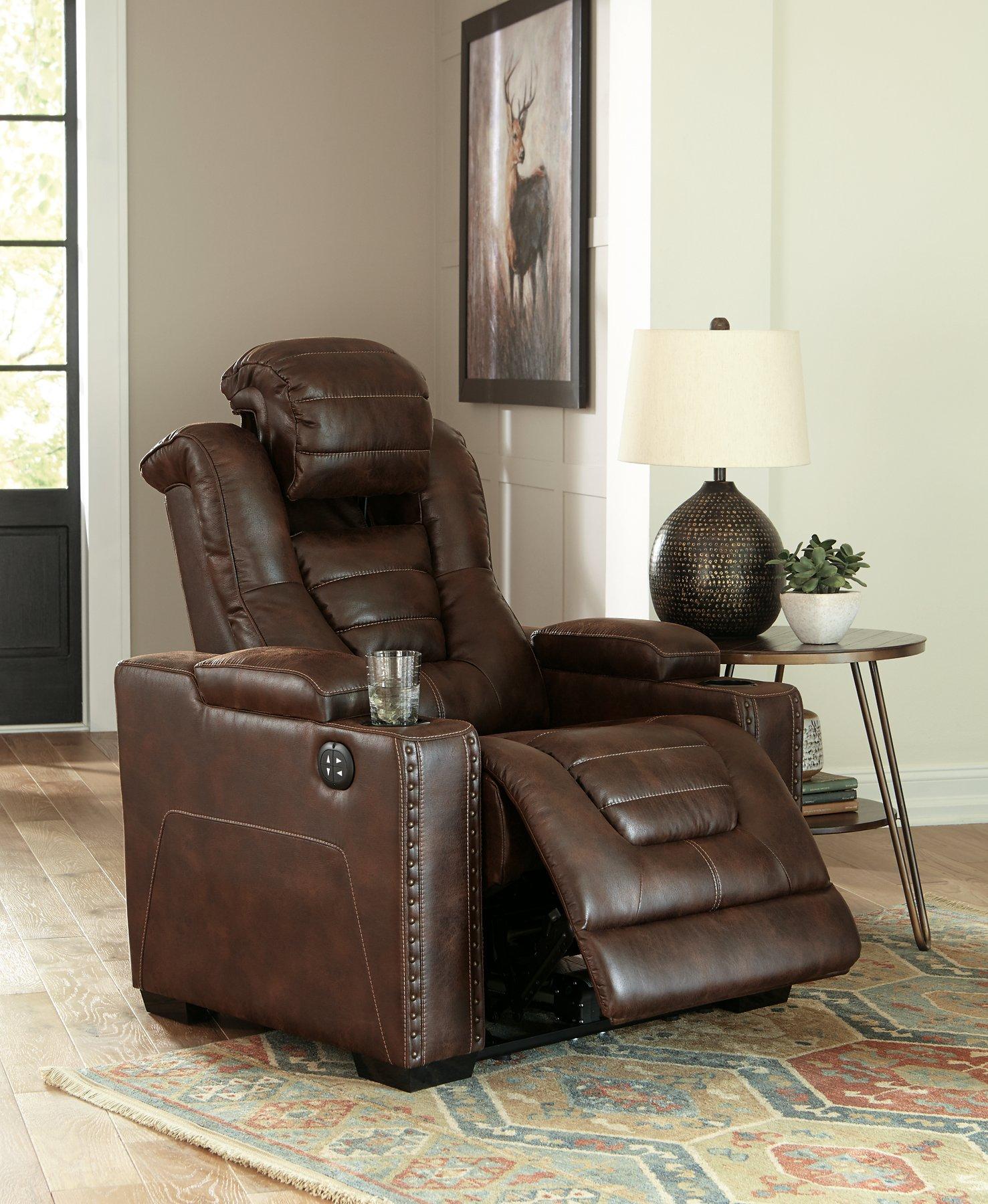 Owner's Box Power Recliner - Luxury Home Furniture (MI)