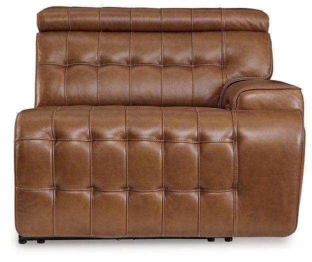 Temmpton Dual Power Leather Reclining Modular Loveseat with Console - Luxury Home Furniture (MI)