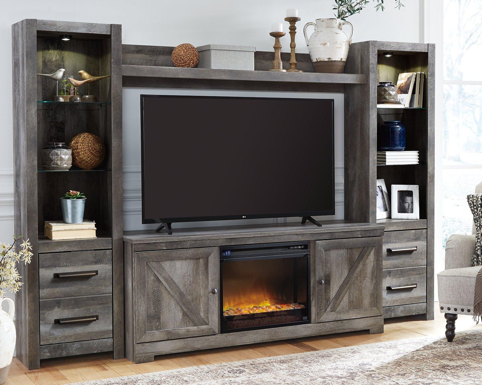 Wynnlow 4-Piece Entertainment Center with Electric Fireplace - Luxury Home Furniture (MI)