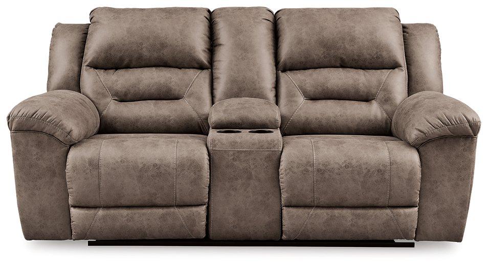 Stoneland Reclining Loveseat with Console - Luxury Home Furniture (MI)
