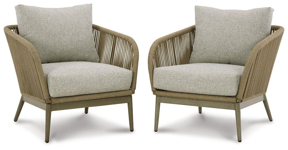 Swiss Valley Lounge Chair with Cushion (Set of 2) - Luxury Home Furniture (MI)