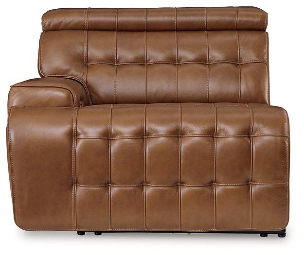 Temmpton Dual Power Leather Reclining Modular Loveseat with Console - Luxury Home Furniture (MI)