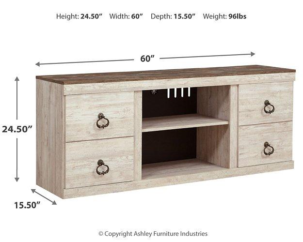 Willowton TV Stand with Electric Fireplace - Luxury Home Furniture (MI)