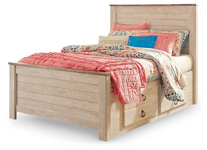 Willowton Bed with 2 Storage Drawers - Luxury Home Furniture (MI)