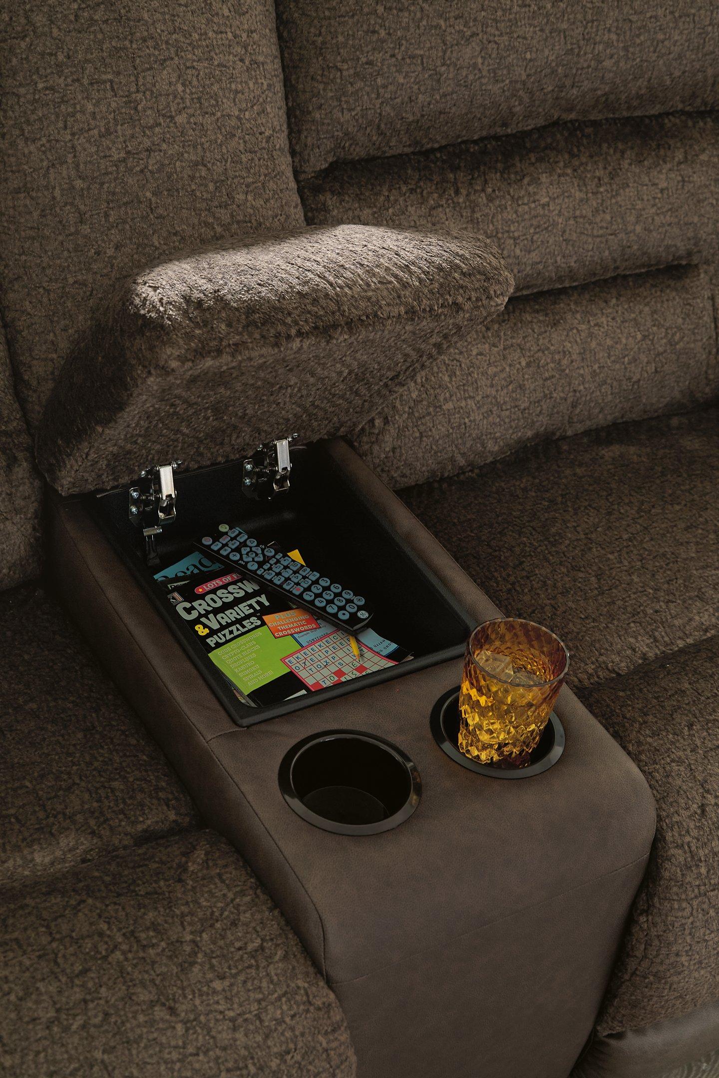 Dorman Reclining Loveseat with Console - Luxury Home Furniture (MI)