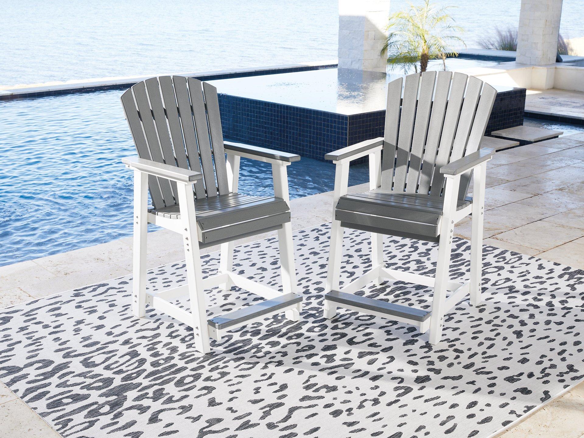 Transville Outdoor Counter Height Bar Stool (Set of 2) - Luxury Home Furniture (MI)