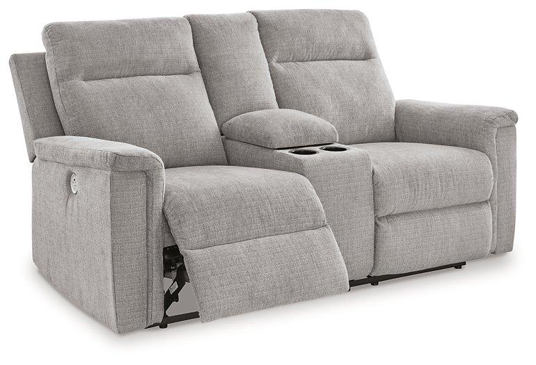 Barnsana Power Reclining Loveseat with Console - Luxury Home Furniture (MI)