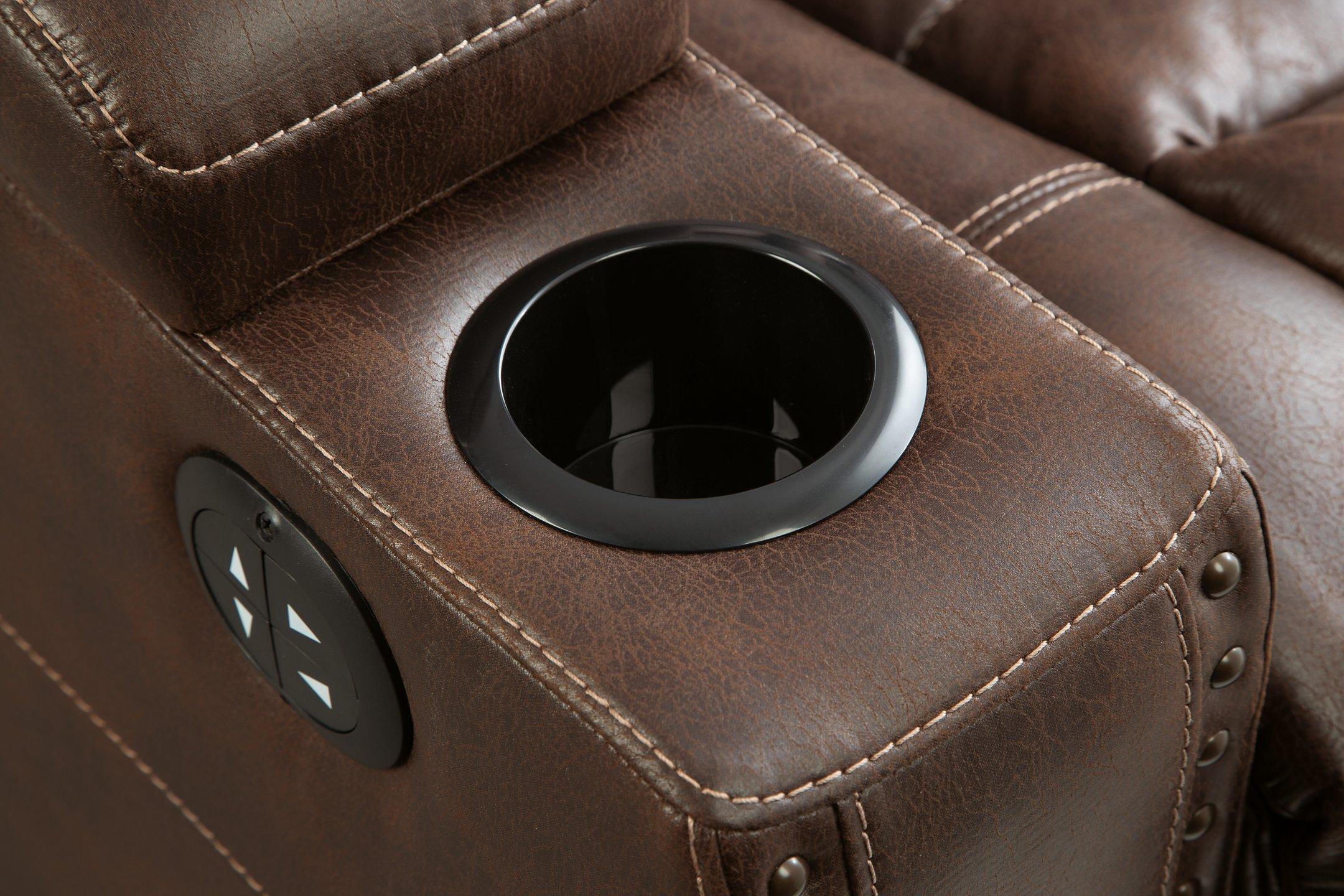 Owner's Box Power Reclining Loveseat with Console - Luxury Home Furniture (MI)