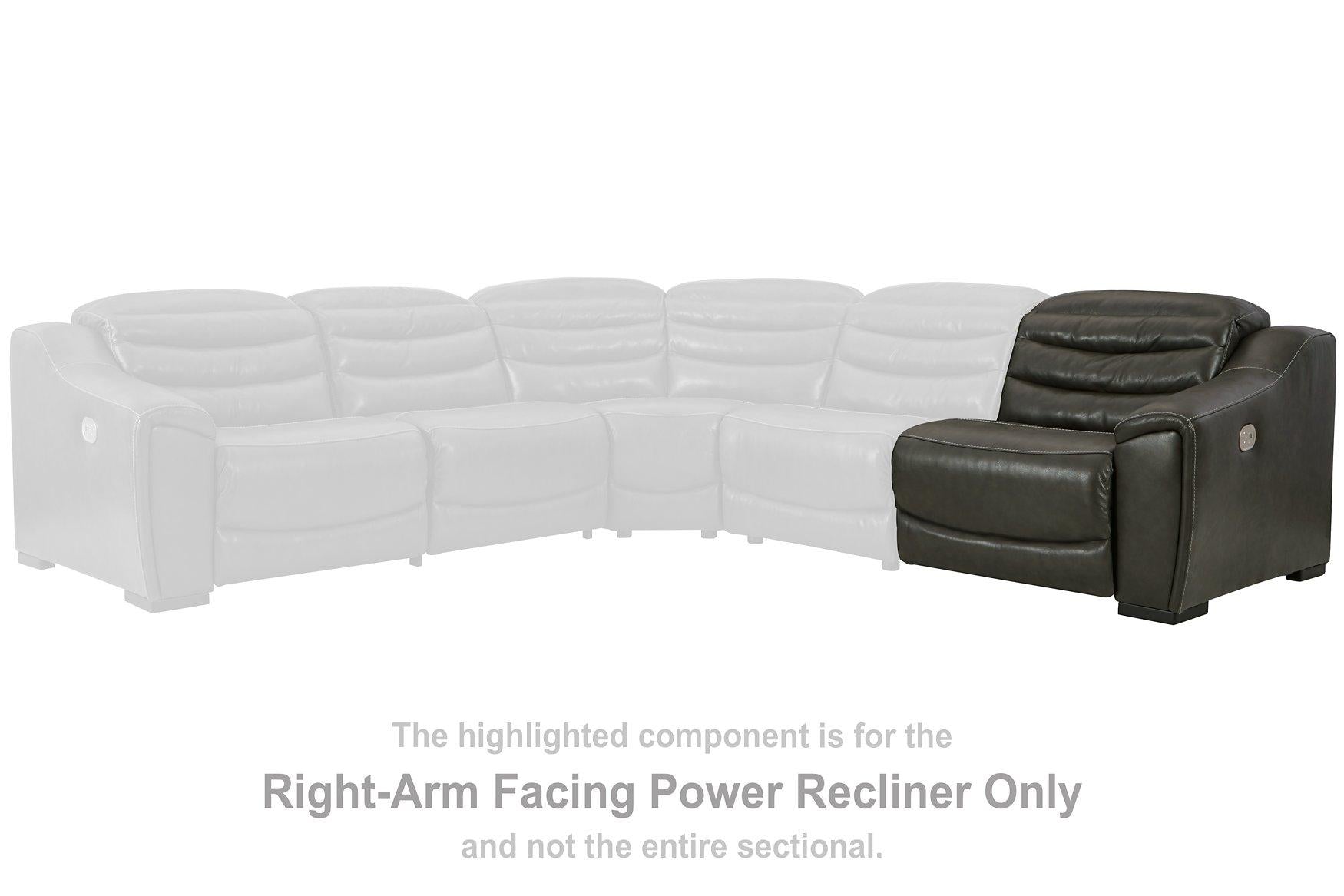 Center Line Power Reclining Sectional Loveseat - Luxury Home Furniture (MI)