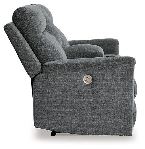 Barnsana Power Reclining Loveseat with Console - Luxury Home Furniture (MI)
