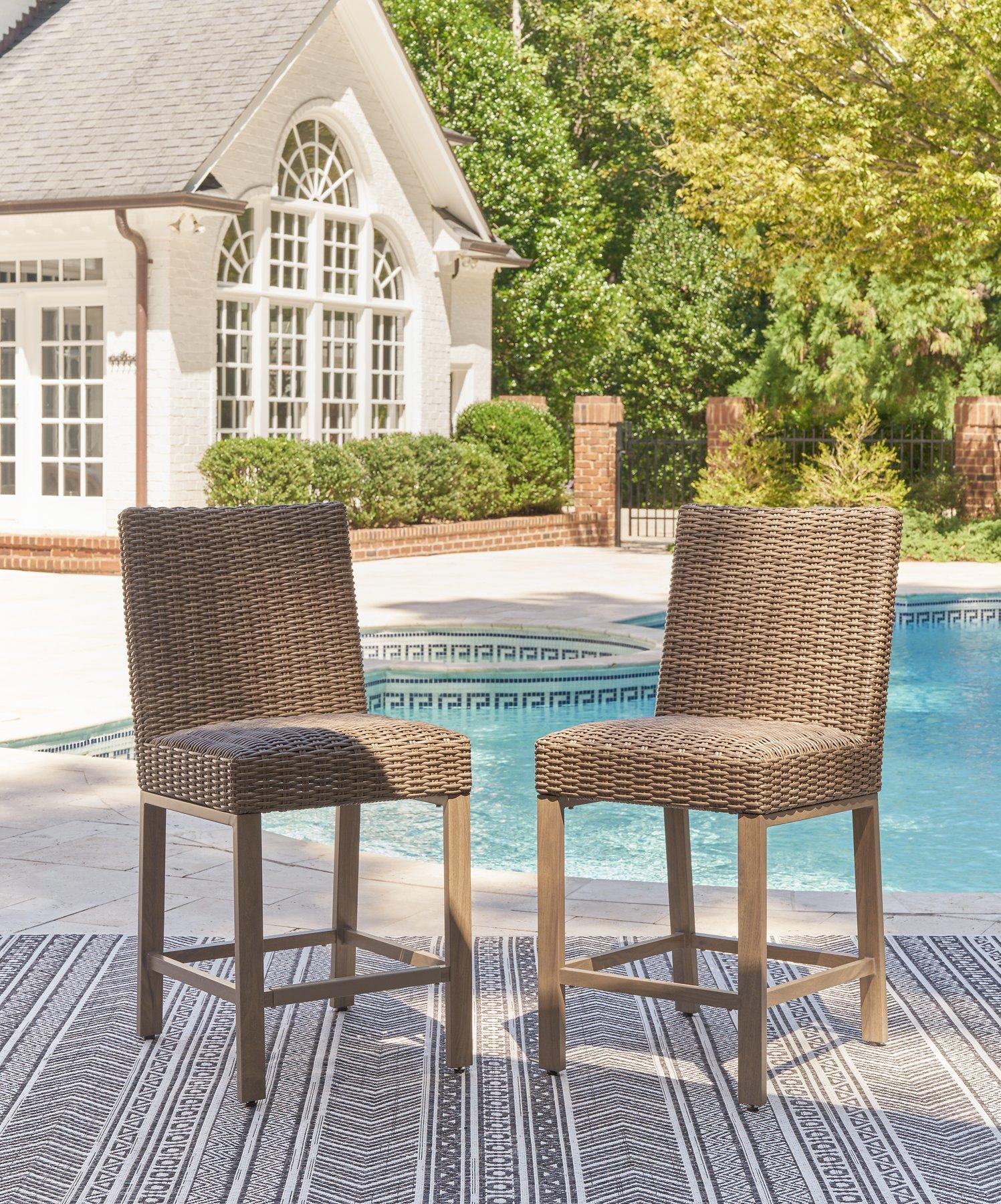 Walton Bridge Outdoor Bar Stool (Set of 2) - Luxury Home Furniture (MI)