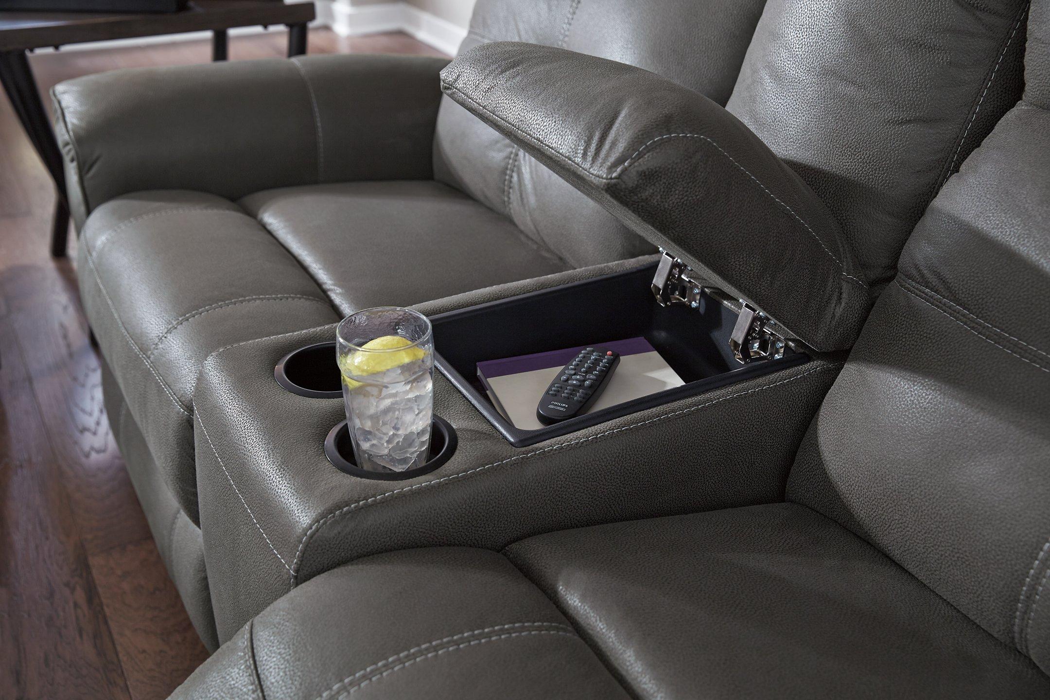Jesolo Reclining Loveseat with Console - Luxury Home Furniture (MI)