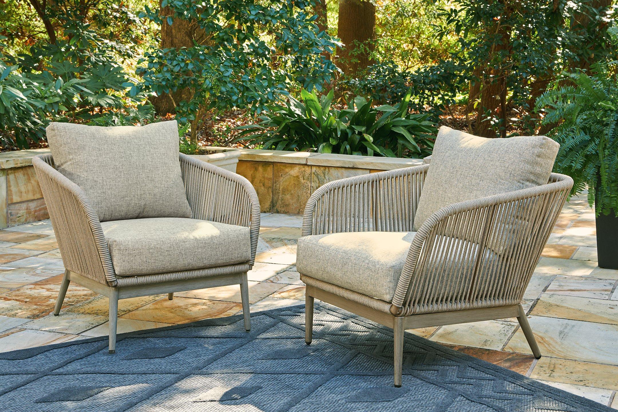 Swiss Valley Lounge Chair with Cushion (Set of 2) - Luxury Home Furniture (MI)