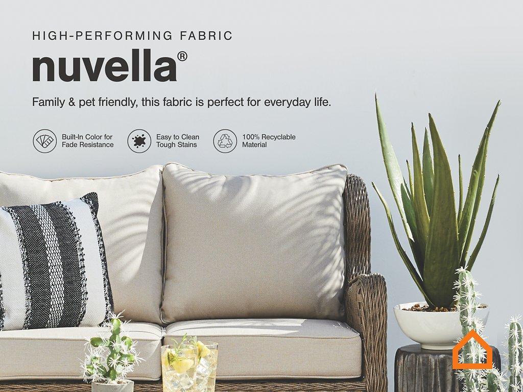 Visola Outdoor Loveseat and Coffee Table - Luxury Home Furniture (MI)