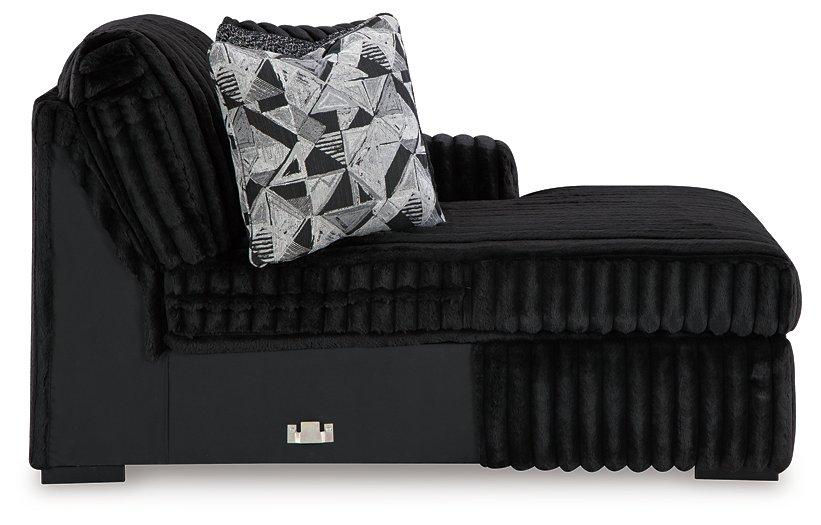 Midnight-Madness Sectional with Chaise - Luxury Home Furniture (MI)