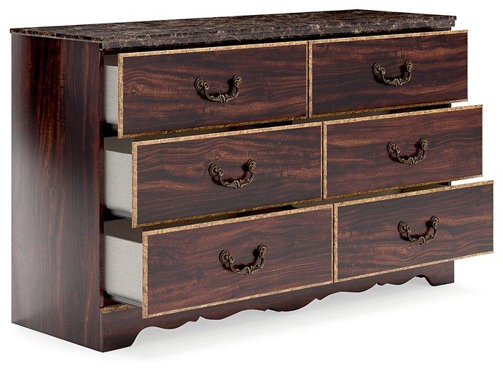 Glosmount Dresser and Mirror - Luxury Home Furniture (MI)