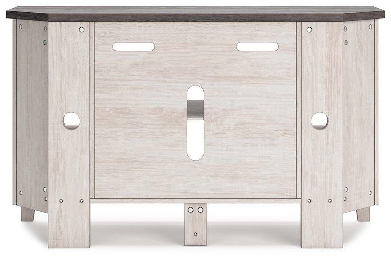 Dorrinson Corner TV Stand with Electric Fireplace - Luxury Home Furniture (MI)