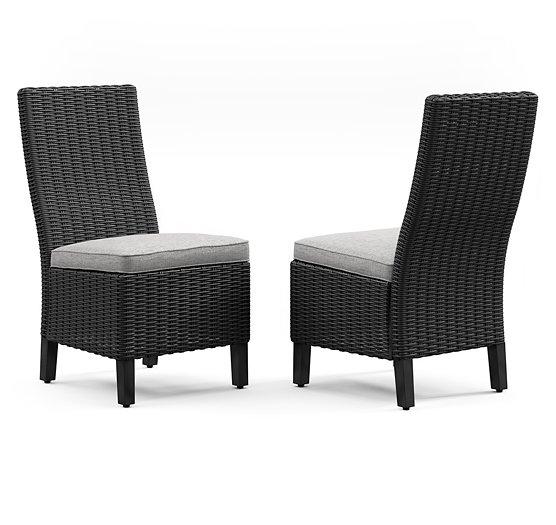 Beachcroft Outdoor Side Chair with Cushion (Set of 2) - Luxury Home Furniture (MI)