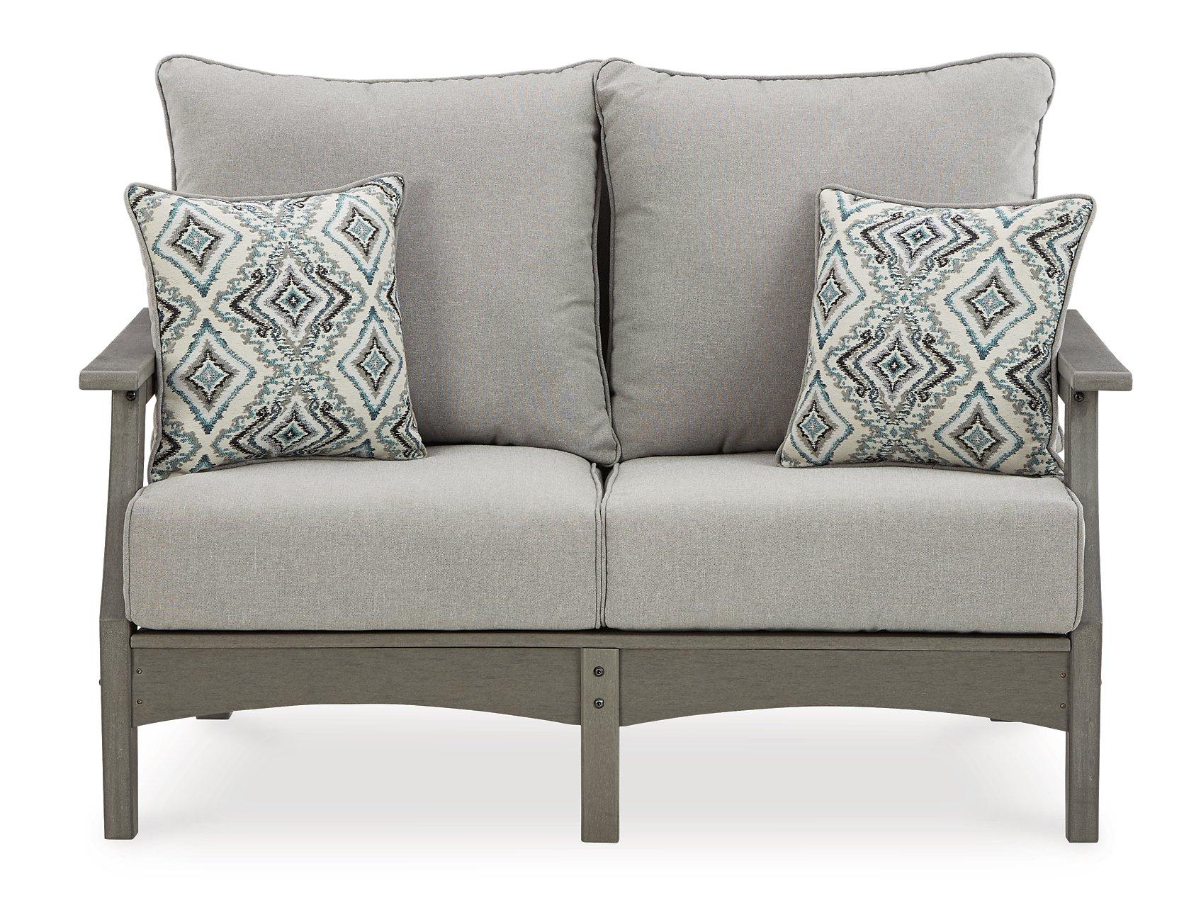Visola Outdoor Sofa and Loveseat with Coffee Table - Luxury Home Furniture (MI)