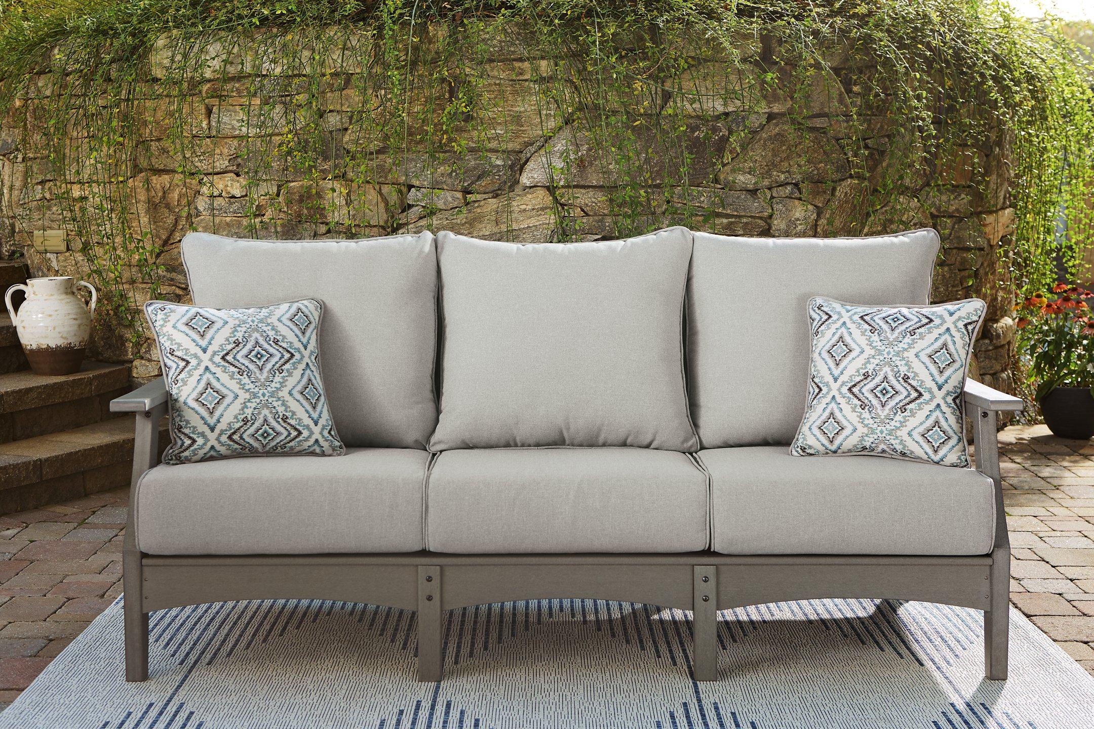 Visola Outdoor Sofa and Loveseat with Coffee Table - Luxury Home Furniture (MI)