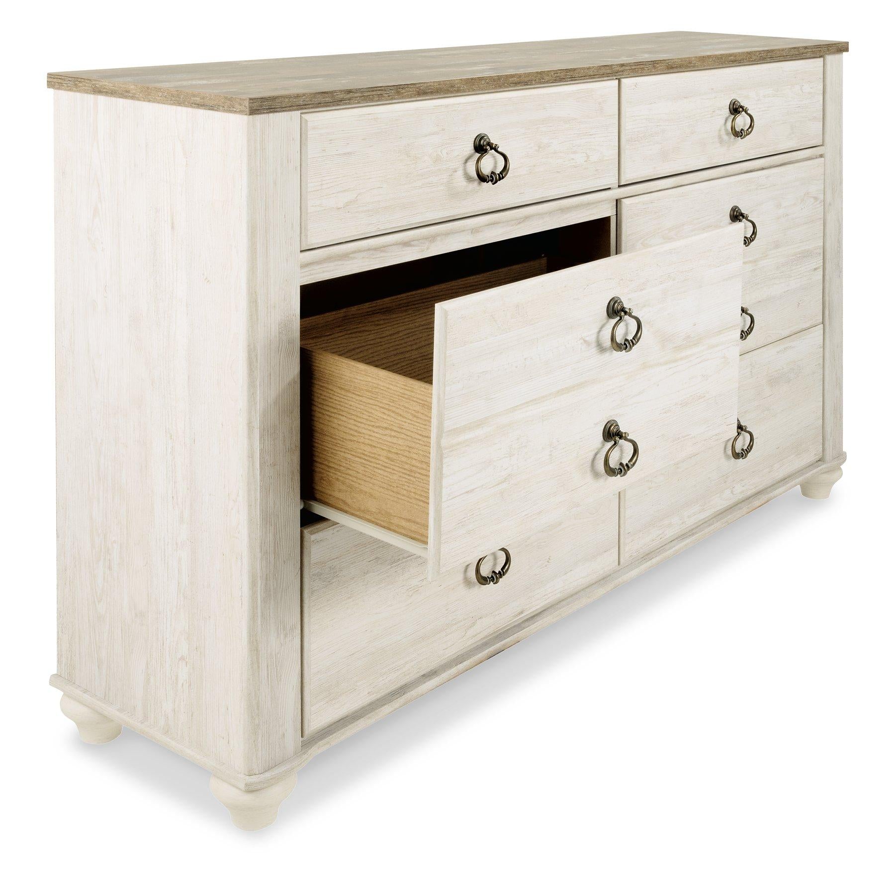 Willowton Dresser and Mirror - Luxury Home Furniture (MI)