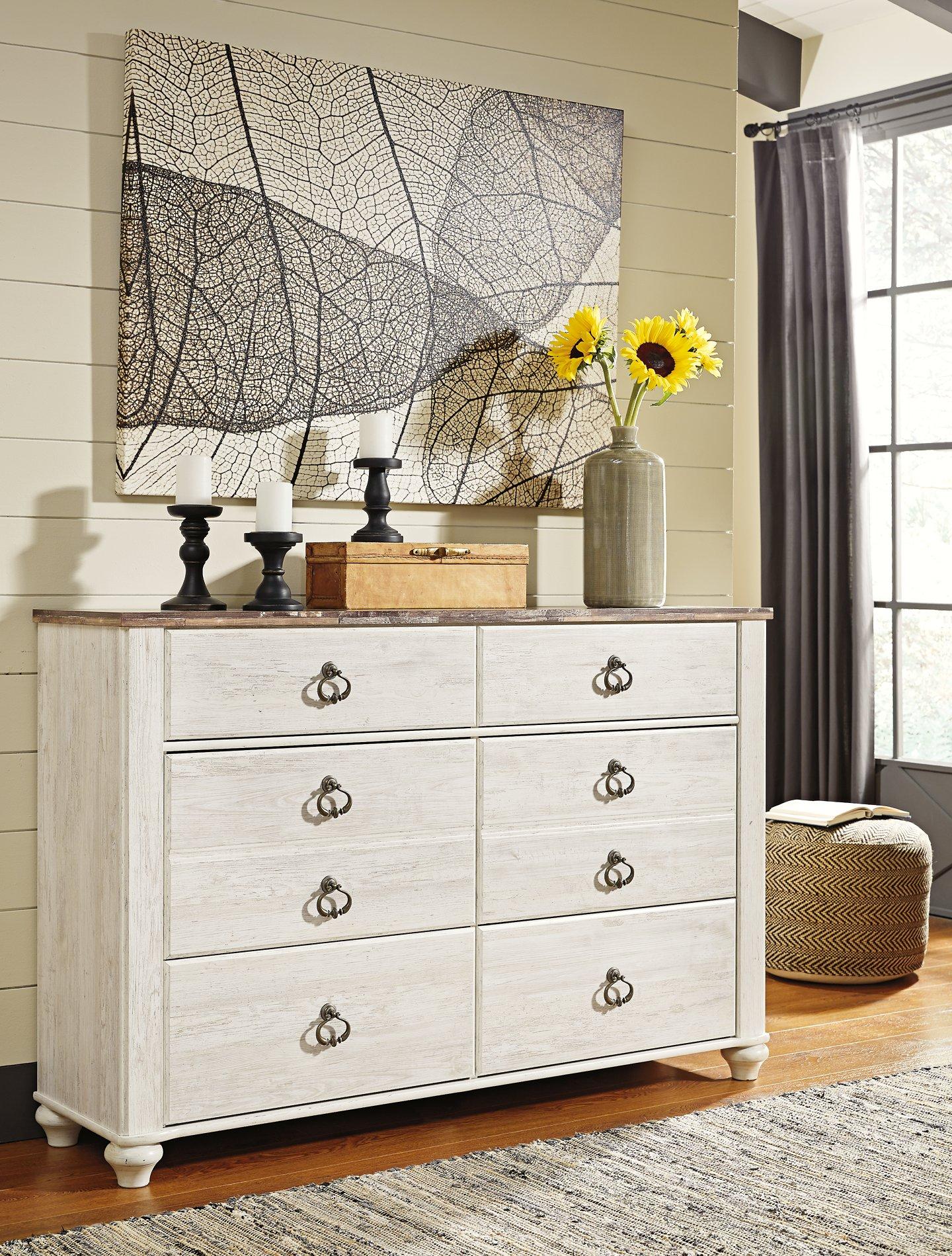 Willowton Dresser and Mirror - Luxury Home Furniture (MI)