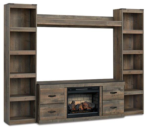 Trinell 4-Piece Entertainment Center with Electric Fireplace - Luxury Home Furniture (MI)