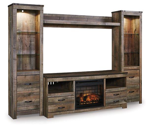 Trinell 4-Piece Entertainment Center with Electric Fireplace - Luxury Home Furniture (MI)