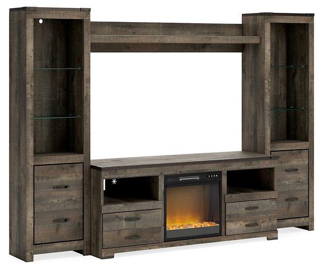 Trinell 4-Piece Entertainment Center with Electric Fireplace - Luxury Home Furniture (MI)